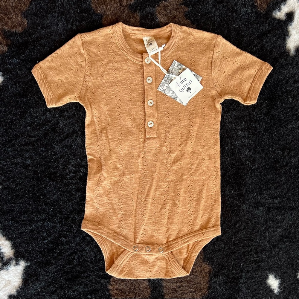 Kate Quinn Organic Cotton Bodysuit - Warm Brown
